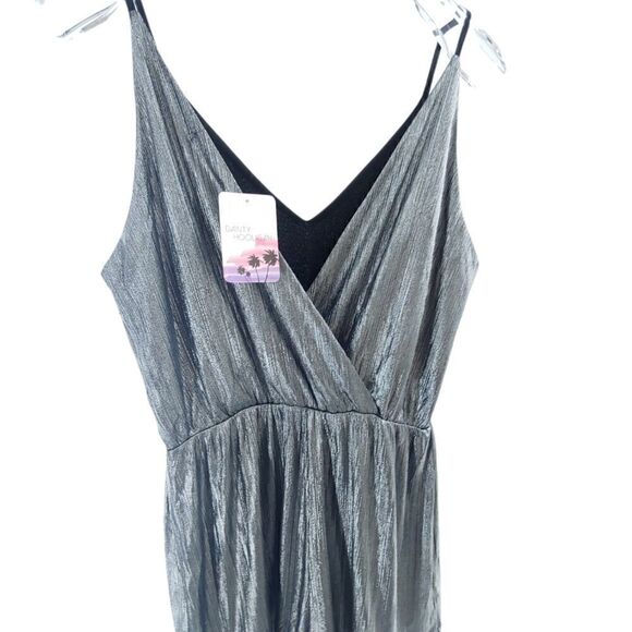 NWT Dainty Hooligan short silver jumpsuit med - Picture 3 of 11